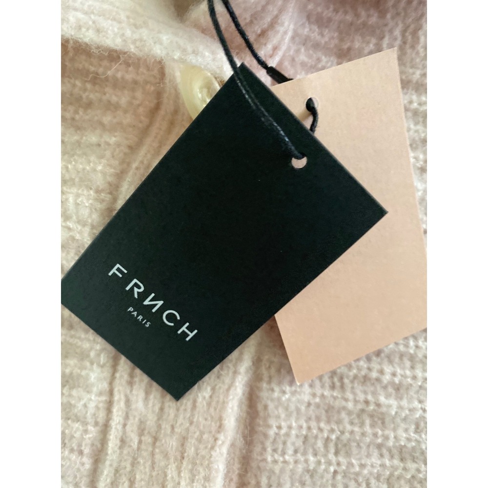 NEW FRNCH Meggy Rose Pale Short Sleeve Mock Neck Sweater M - Picture 5 of 8